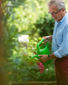 Man watering plants