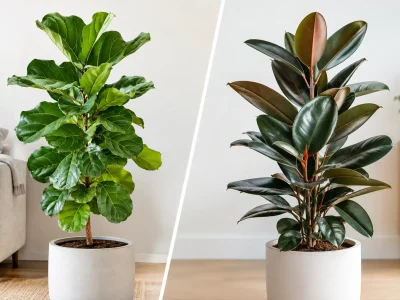 Fiddle Fig Versus Rubber Plant for Your Home