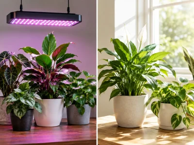 Grow Lights Versus Sunlight for Houseplants